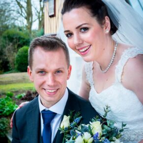 Dairy Waddesdon Spring wedding portrait of the newlyweds