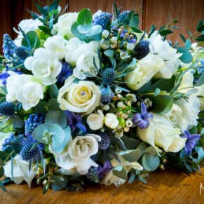 The bride's bouquet at Dairy Waddesdon Spring wedding