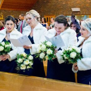 The ceremony in progress at St Josephs Church wedding in Thame