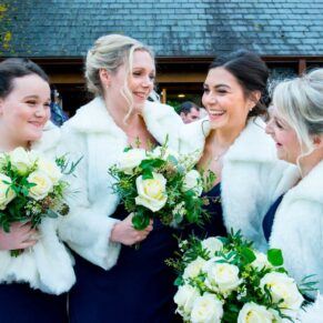 Bridesmaids St Josephs Church wedding in Thame
