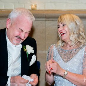 Lots of laughter at this Dairy Waddesdon Christmas wedding