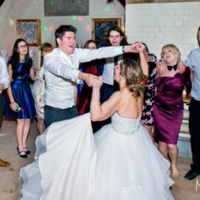 Dairy Waddesdon Christmas wedding first dance in the Wintergarden