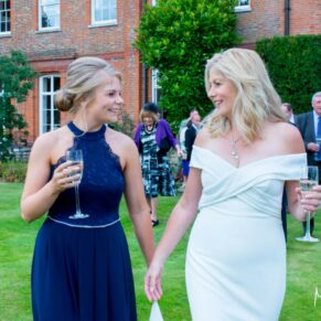 Grove Hotel Watford wedding photography of the bride with her bridesmaid