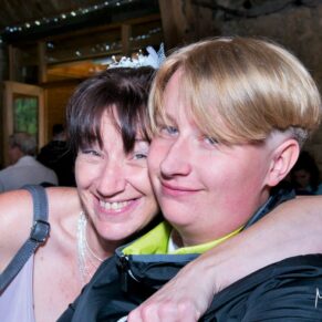 Mum and son at Notley Tythe Barn wedding