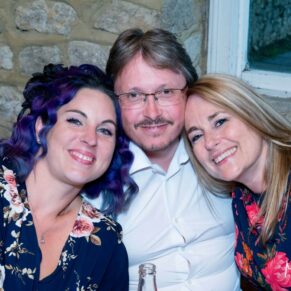 Notley Tythe Barn wedding guests pose for my camera