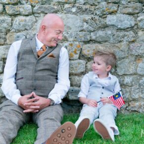 Notley Tythe Barn wedding portrait of young lad