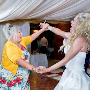 Notley Tythe Barn wedding dancing hots up