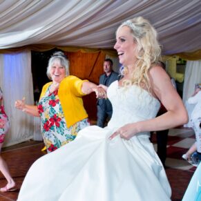 Notley Tythe Barn wedding dancing in progress