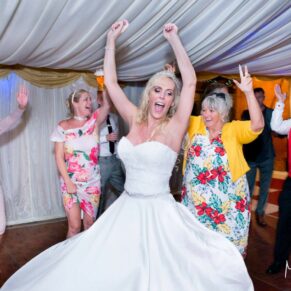 Notley Tythe Barn wedding celebrations in full swing