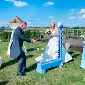 Notley Tythe Barn wedding games in the gardens