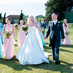 Time for a walk at Notley Tythe Barn wedding