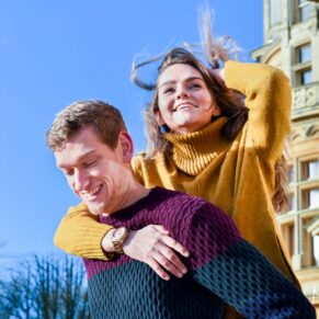 Waddesdon Manor portrait photograph of a fun loving couple