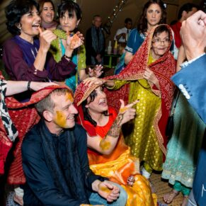 Asian wedding photography of the Buckinghamshire ceremony in progress