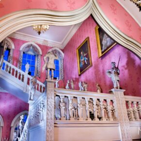 Classic wedding photography in Buckinghamshire - Hartwell House Hotel's Jacobean staircase