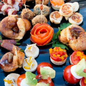 Buckinghamshire and London commercial photography of delicious canapes