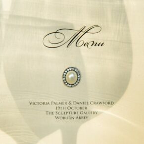 Buckinghamshire detail wedding photography capturing the menu