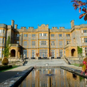 Stunning exteriors at Eynsham Hall Christmas wedding