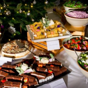 Eynsham Hall Christmas wedding buffet