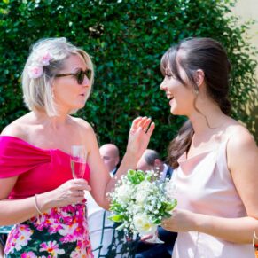 Candid moment at Missenden Abbey wedding