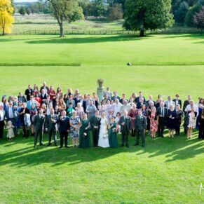Missenden Abbey wedding pictures captured from up high