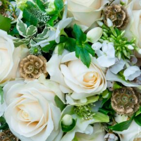 Waddesdon Dairy winter wedding photography flowers