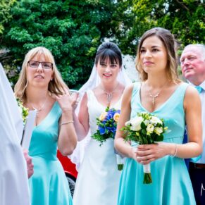 Entering the ceremony at St Mary's Chesham Church wedding