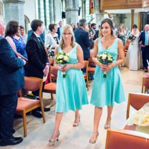 Entering the ceremony at St Mary's Chesham Church wedding