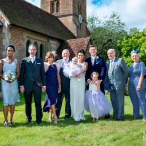 St James Church Fulmer wedding group pose