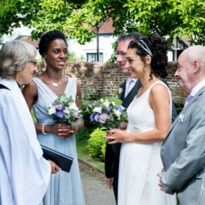 Canid moment at St James Church Fulmer wedding