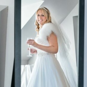 Crown Hotel Amersham - wedding photograph of the bride before her ceremony