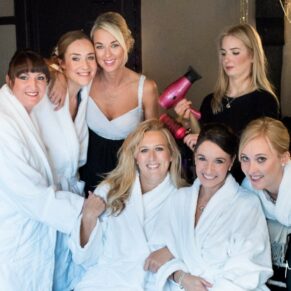 Photograph of the ladies at Crown Hotel Amersham wedding