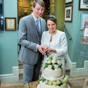 Marylebone cake cutting wedding photography at the Dorset Square Hotel