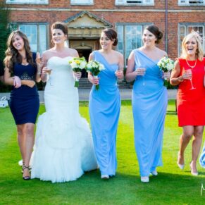 Taking a stroll at Dorton House wedding