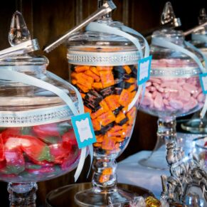 The stunning sweet table Dorton House wedding