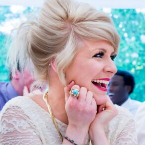 Photos at Dorton House wedding of guest reactions during the speeches