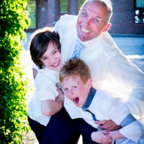 Dorton House wedding photos of some guests larking around
