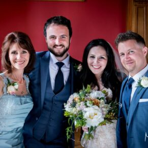 Eynsham Hall wedding photographs in the Red Room