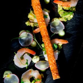 Delicious food at Hampden House wedding