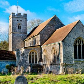 St Mary Magdalene Church exterior - Hampden House Christmas wedding