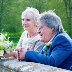 Hartwell House Hotel wedding pose on the bridge