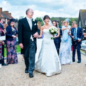 Kings Chapel Amersham wedding photographs of the confetti aisle