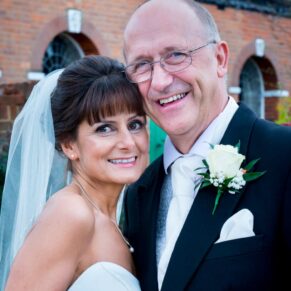 Kings Chapel Amersham wedding portrait photographs of the newlyweds