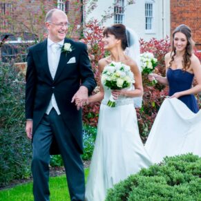 Kings Chapel Amersham wedding photographs of the newlyweds taking a stroll