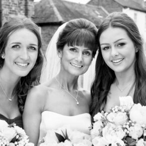 Kings Chapel Amersham wedding photographs of the bride with her bridesmaids