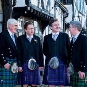 The lads pre ceremony at Kings Chapel Amersham wedding