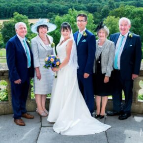 Family group at Latimer Estate wedding