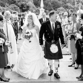 Arriving in style at Halton House wedding