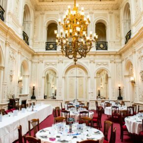 The seating area at Halton House wedding