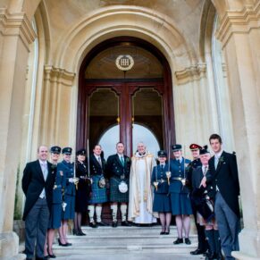 Dramatic entrance doorway at Halton House wedding venue