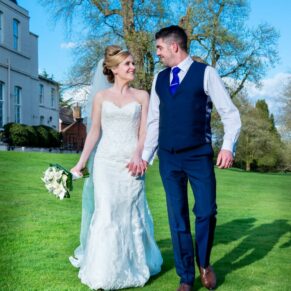 Taplow House wedding photos of the newlyweds giggling